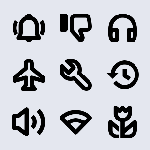 Micro - Fat Line - 1,160 icons