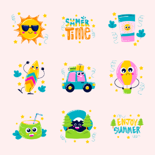 Summer Holiday Sticker